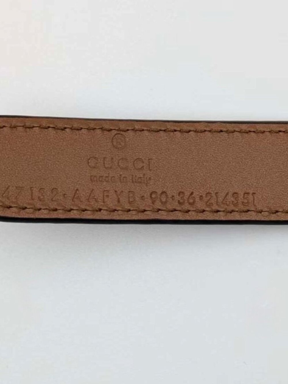 Gucci Women’s GG Marmont Reversible Thin Leather Belt Pink Brown 90cm 847132 - Picture 10 of 14